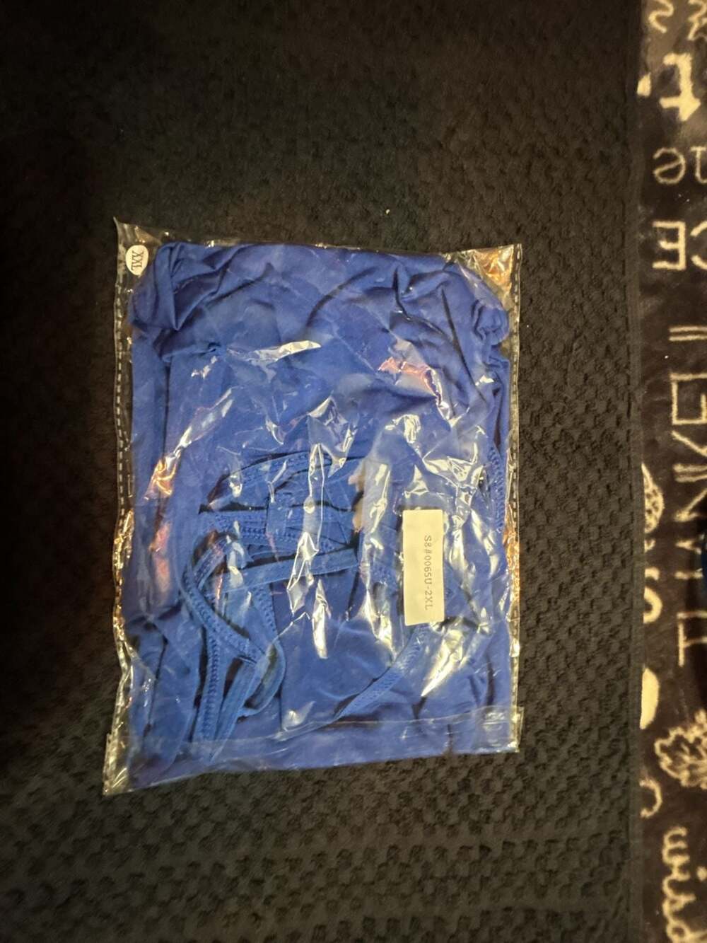 Women's Royal Blue Sleeveless Chemise and Thong Lingerie Set - Size XXL